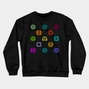 gmtrx Lawal v2 Skeletal Archimedean Solids color matrix 1 Crewneck Sweatshirt